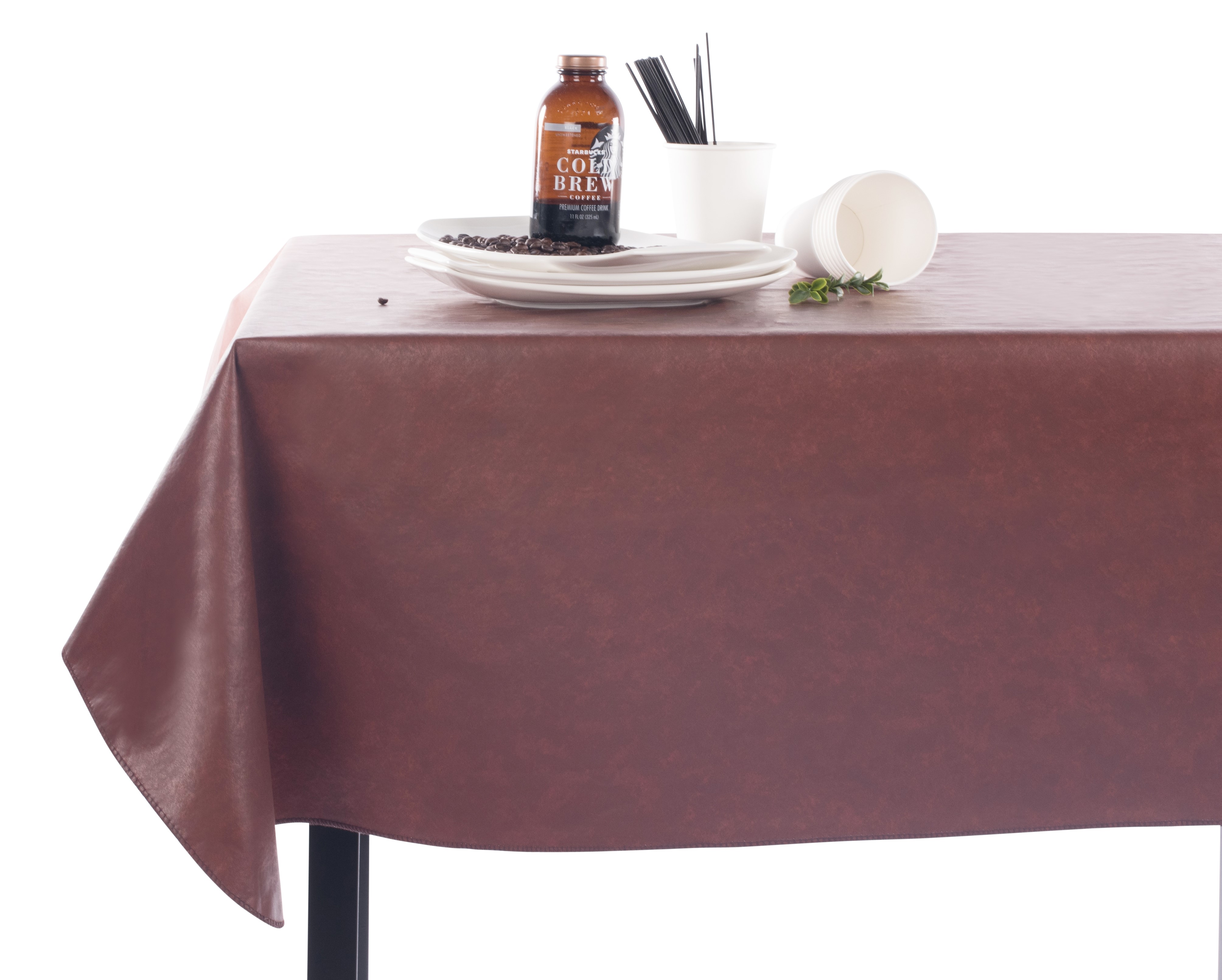 Rust Print Vinyl Rectangle Square Tablecloth Setting.jpg